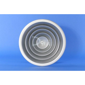 DIFUSOR CIRCULAR CLÁSICO DS + R + P  8" COLOR ALUMINIO
