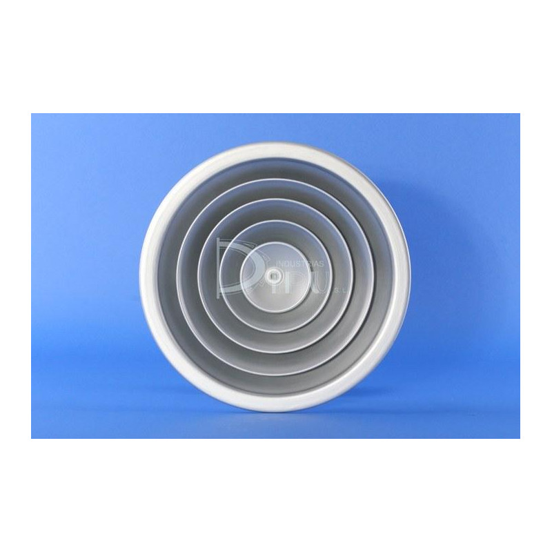 DIFUSOR CIRCULAR CLÁSICO DS + R + P  8" COLOR ALUMINIO