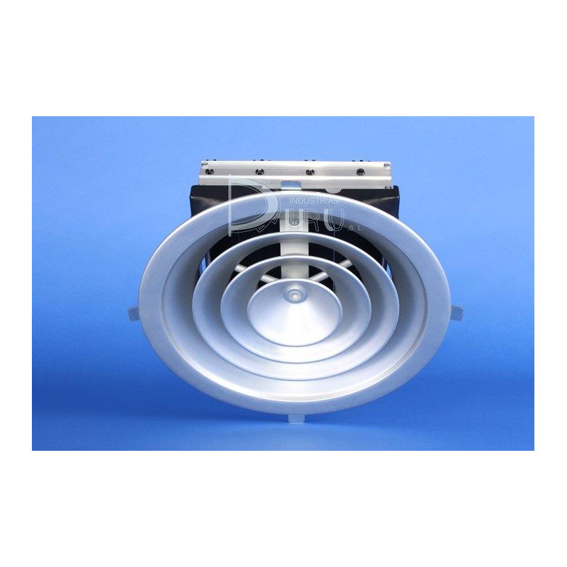 DIFUSOR CIRCULAR CLÁSICO DS + RR  8" COLOR ALUMINIO