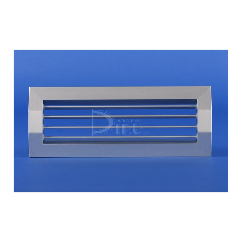 Rejilla Simple Deflexión Conducto Circular MH-TU 175 x 500 COLOR ALUMINIO