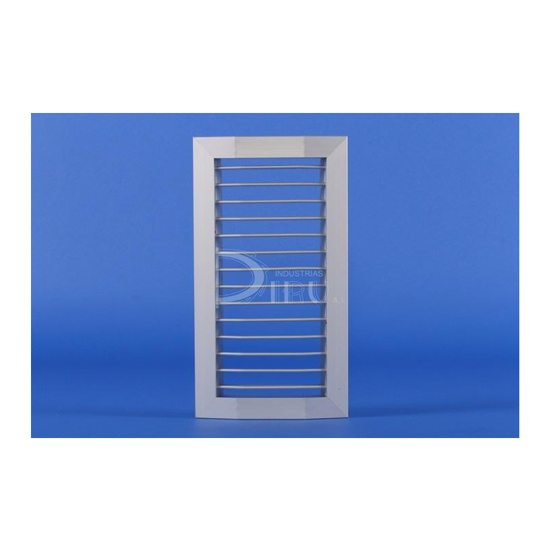 Rejilla Simple Deflexión Conducto Circular MV-TU 200 x 450 COLOR ALUMINIO