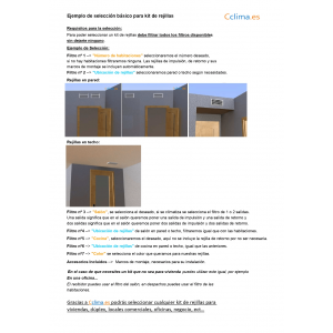 KIT DE REJILLAS PARA 3 HABITACIONES, SALÓN, EN COLOR ALUMINIO