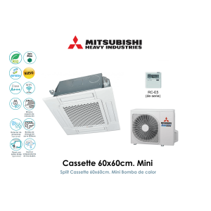 mitsubishi heavy cassette 60x60cm. mini FDTC60VHNX-W con wifi
