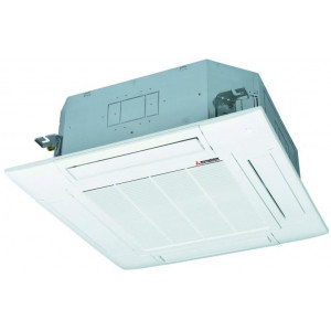 mitsubishi heavy cassette 90 x 90 cm. smart FDT(N)125VHN/SA-W con panel doble álabe