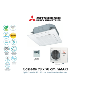 mitsubishi heavy cassette 90 x 90 cm. smart FDT100VHN/SA-W Trifásico