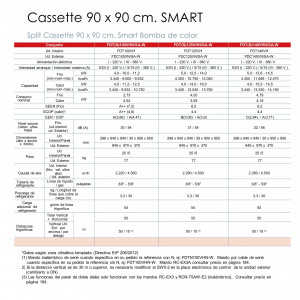 mitsubishi heavy cassette 90 x 90 cm. smart FDT140VHN/SA-W Trifásico