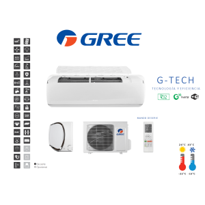 Aire acondicionado split pared gree g-tech 12 Blanco con wifi