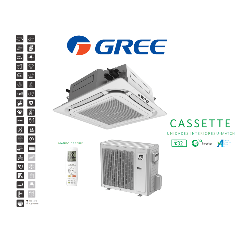 Aire acondicionado cassette gree um cst 30 Blanco