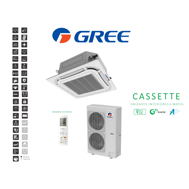 Aire acondicionado cassette gree um cst 60 3f Blanco