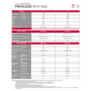 Aire acondicionado split pared lg privilege 9 Blanco con wifi