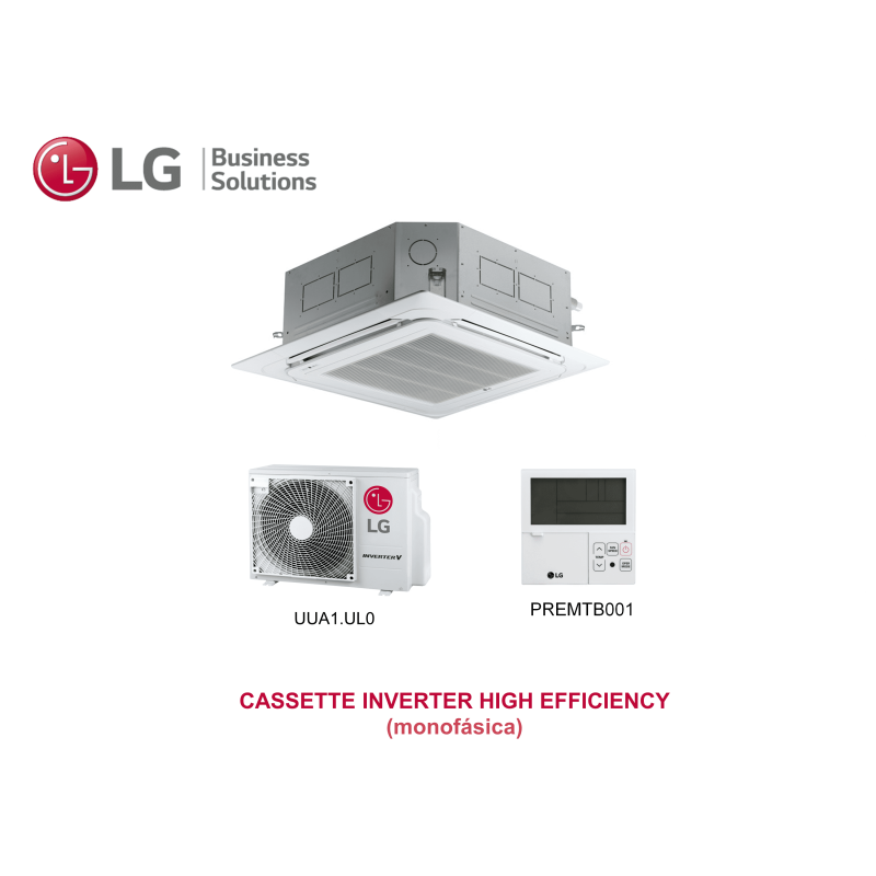 Aire acondicionado lg cassette inverter high efficiency 9 Blanco con wifi