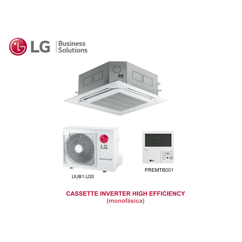 Aire acondicionado lg cassette inverter high efficiency 18 Blanco con wifi