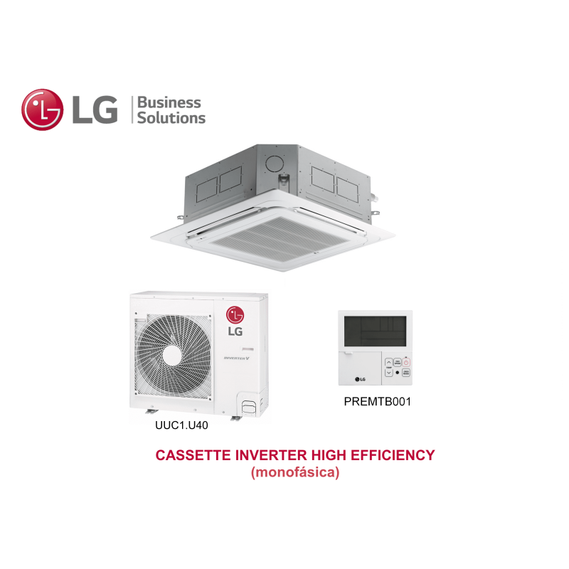 Aire acondicionado lg cassette inverter high efficiency 24 Blanco con wifi