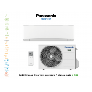 Aire acondicionado pared panasonic split etherea inverter+ KIT-Z25-VKE blanco con wifi