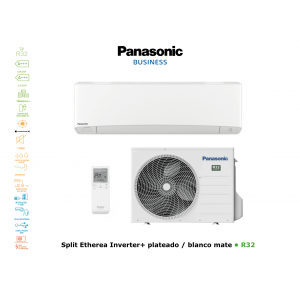 Aire acondicionado pared panasonic split etherea inverter+ KIT-Z42-VKE blanco con wifi