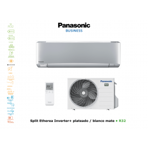 Aire acondicionado pared panasonic split etherea inverter+ KIT-Z35-VKE plata con wifi