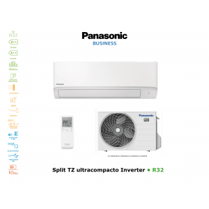 Aire acondicionado pared panasonic split tz ultracompacto inverter KIT-TZ42-WKE blanco con wifi