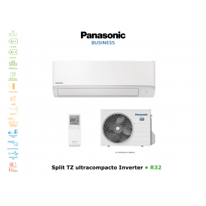 Aire acondicionado pared panasonic split tz ultracompacto inverter KIT-TZ50-WKE blanco con wifi