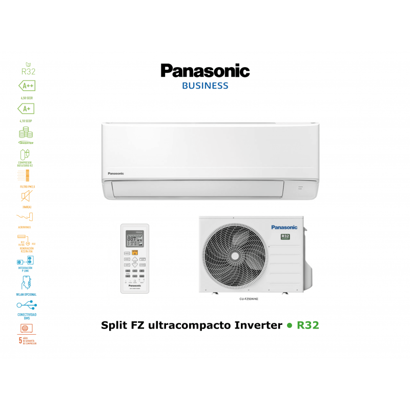 Aire acondicionado pared panasonic split fz ultracompacto inverter KIT-FZ50-WKE blanco