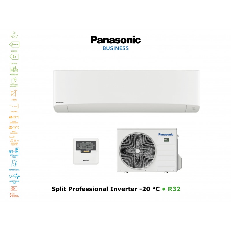 Aire acondicionado pared panasonic split professional inverter -20°c KIT-Z42-TKEA blanco con wifi