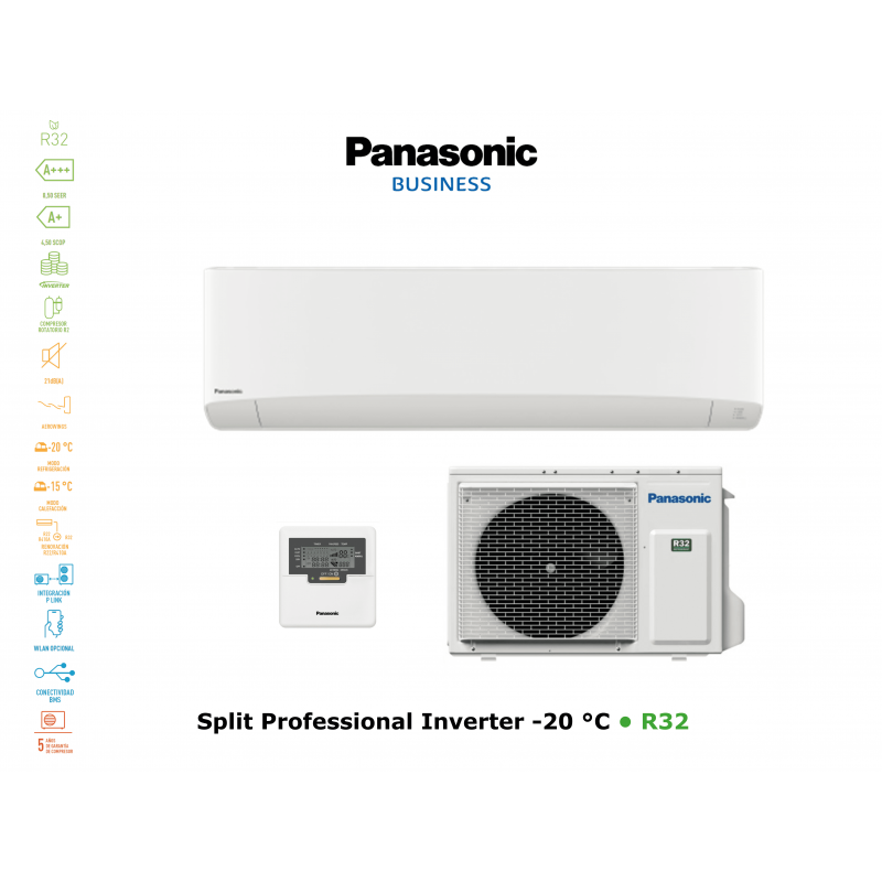 Aire acondicionado pared panasonic split professional inverter -20°c KIT-Z71-TKEA blanco con wifi