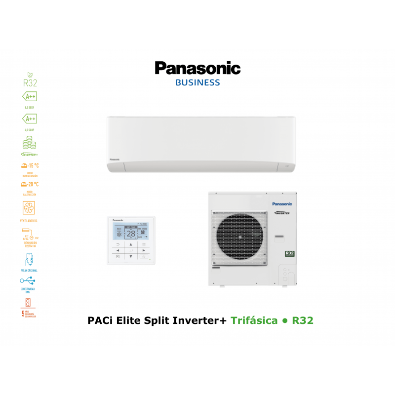 Aire acondicionado panasonic paci elite split inverter+  KIT-71PK2ZH8 blanco