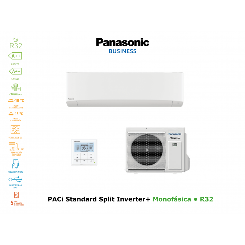 Aire acondicionado panasonic paci standard split inverter+ KIT-60PK2Z5 blanco con wifi