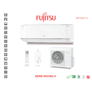 Aire acondicionado split pared fujitsu serie nocria x ASY 25 UI-KX blanco con wifi