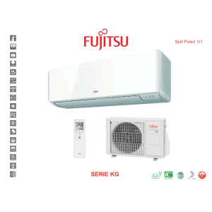 Aire acondicionado split pared fujitsu serie kg ASY25UI-KG blanco con wifi