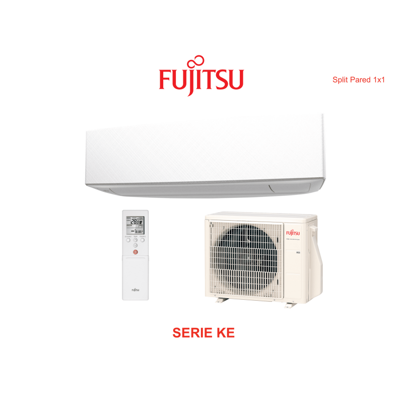Aire acondicionado split pared fujitsu serie ke ASY35K-KE blanco