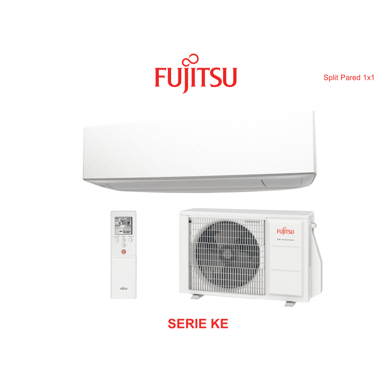 Aire acondicionado split pared fujitsu serie ke ASY40K-KE blanco