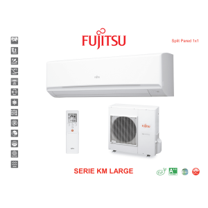 Aire acondicionado split pared fujitsu serie km large ASY100K-KM blanco