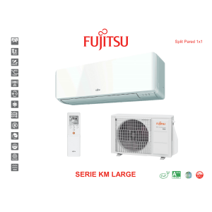 Aire acondicionado split pared fujitsu serie km large ASY71UI-KM blanco con wifi