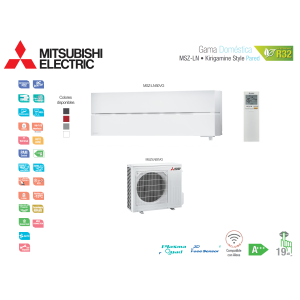 Aire acondicionado mitsubishi electric split pared 1x1 kirigamine style msz-ln50vgw blanco con wifi