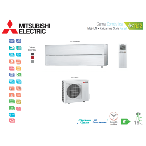 Aire acondicionado mitsubishi electric split pared 1x1 kirigamine style msz-ln50vgv blanco perla con wifi