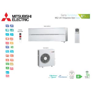 Aire acondicionado mitsubishi electric split pared 1x1 kirigamine style msz-ln60vgv blanco perla con wifi