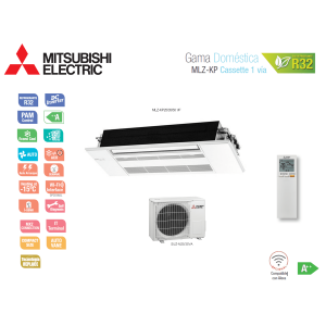 Aire acondicionado mitsubishi electric cassette 1 via mlz-kp mlz-kp35vf blanco