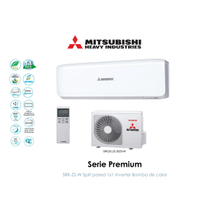 Split pared mitsubishi heavy premium SRK20ZS-W Blanco
