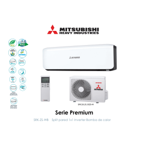 Split pared mitsubishi heavy premium SRK35ZS-WB Blanco y Negro