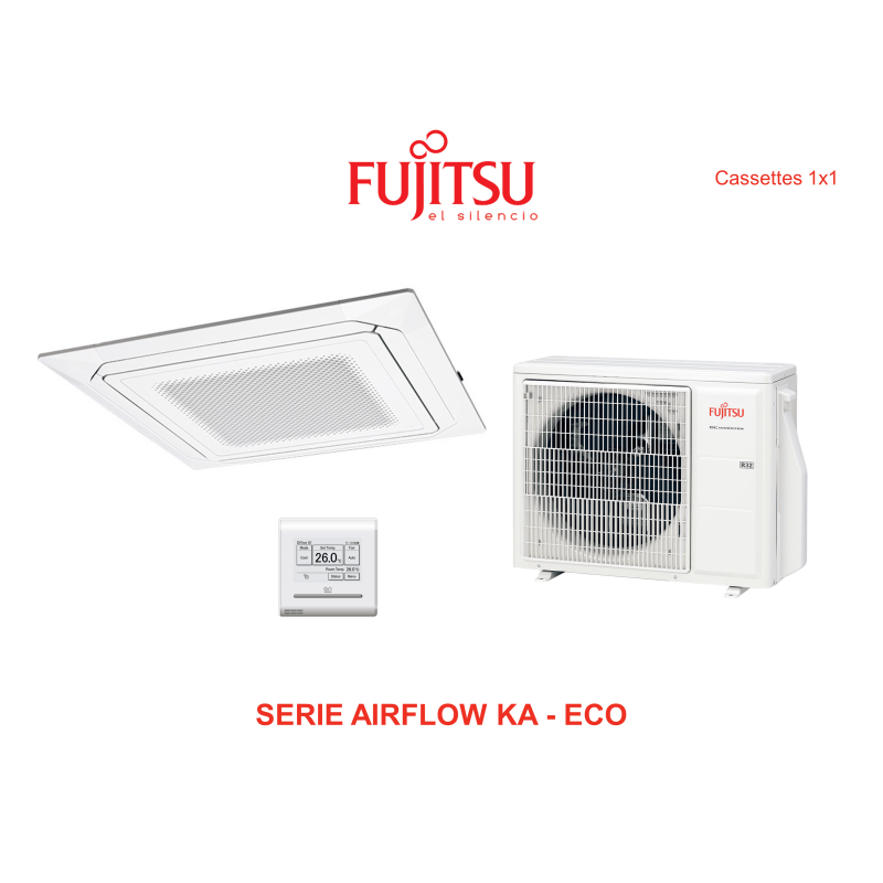 Aire acondicionado cassette fujitsu airflow ka - eco AUY71K-KA blanco