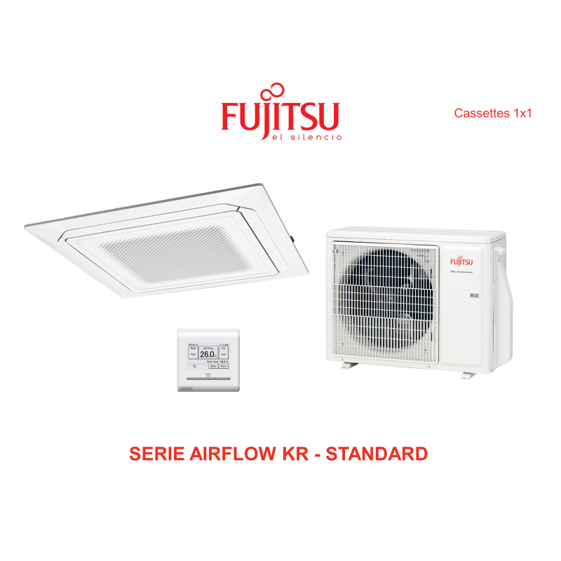 Aire acondicionado cassette fujitsu airflow kr  standard AUY50K-KR blanco con wifi