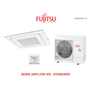 Aire acondicionado cassette fujitsu airflow kr  standard AUY100K-KR blanco con wifi