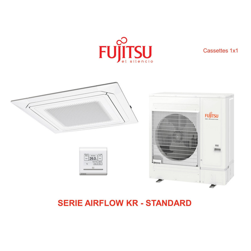 Aire acondicionado cassette fujitsu airflow kr  standard AUY140K-KR blanco con wifi