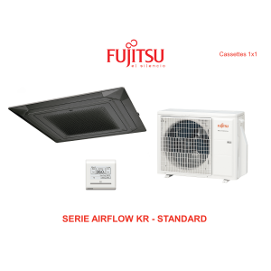 Aire acondicionado cassette fujitsu airflow kr  standard AUY50K-KR negro con wifi