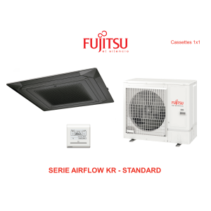 Aire acondicionado cassette fujitsu airflow kr  standard AUY100K-KR negro con wifi