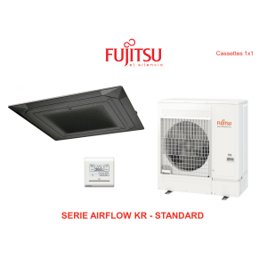 Aire acondicionado cassette fujitsu airflow kr  standard AUY125K-KR negro con wifi