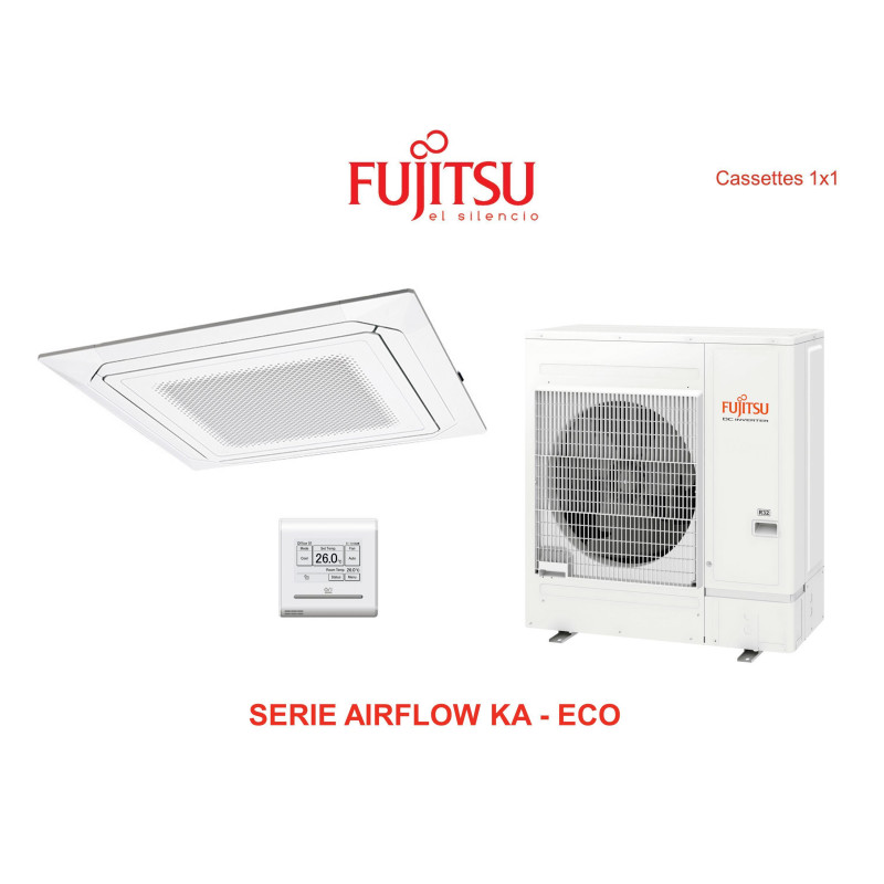 Aire acondicionado cassette fujitsu airflow ka - eco AUY140K-KA blanco con wifi