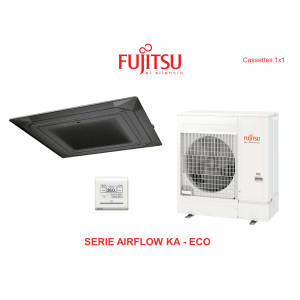 Aire acondicionado cassette fujitsu airflow ka - eco AUY125K-KA negro con wifi