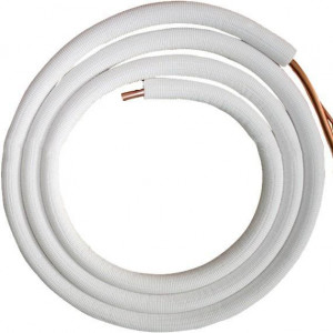 TUBO DE COBRE PROFESIONAL DOBLE AISLADO ¼ x ? ROLLO 20 MTS.