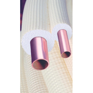 TUBO DE COBRE PROFESIONAL DOBLE AISLADO ¼ x ? ROLLO 10 MTS.